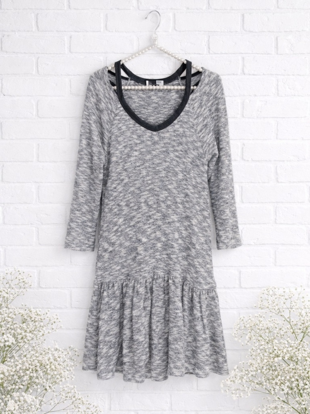 Anthropologie Saturday/Sunday Textured Anka Drop Waist Dress Size S